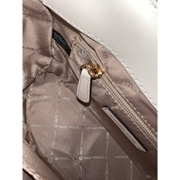 Michael Kors manhattan satchel purse medium MK signature bag light cream multi - Picture 8 of 9